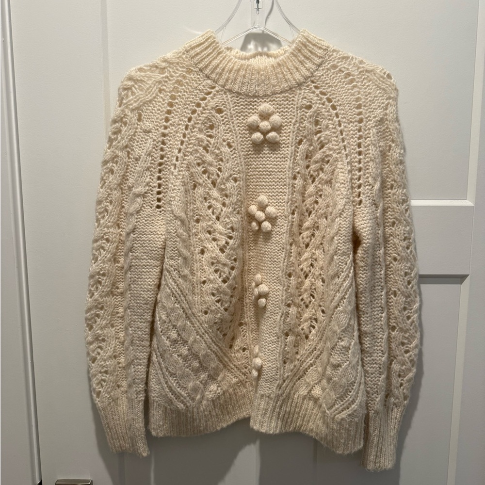 J. Crew Alpaca Wool Blend Cable Knit